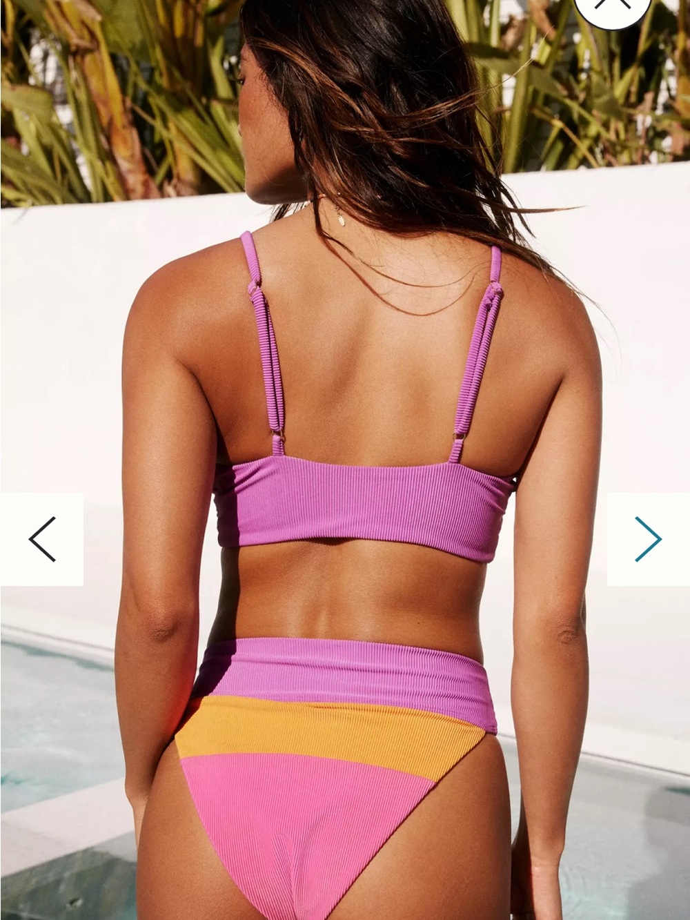 Beach Riot Anthropologie Alexis Colorblock Bikini Set SZ Top-M Bottom-S - Picture 10 of 10